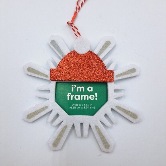 Snowflake Picture Frame Christmas Holiday Ornaments Set of Four or More - Picture 2 of 5